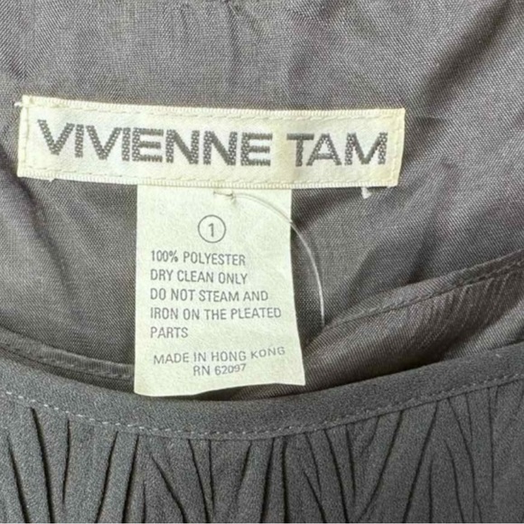 Vivienne Tam Black Textured Pattern Dress Size 1 - Picture 5 of 8